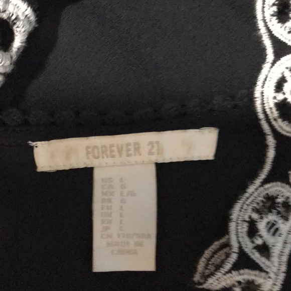 Forever 21 embroidered tunic mini dress lined - Picture 8 of 9
